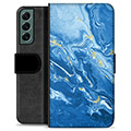 Samsung Galaxy S22+ 5G Premium Wallet Case - Colorful Marble