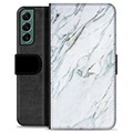 Samsung Galaxy S22+ 5G Premium Wallet Case - Marble