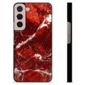 Samsung Galaxy S22 5G Protective Cover - Red Marble