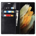 Samsung Galaxy S22 Ultra 5G Wallet Leather Case with Kickstand - Black