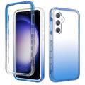Samsung Galaxy S23 FE Gradient Series Hybrid Case - Blue / Transparent