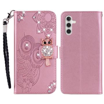 Samsung Galaxy S23 FE Owl Rhinestone Wallet Case