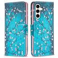 Samsung Galaxy S23 FE Wonder Series Wallet Case - White Flowers