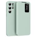Samsung Galaxy S23 Ultra Smart Clear View Flip Case with Card Slot