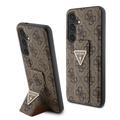Samsung Galaxy S24 Guess 4G Grip Stand Triangle Logo Case - Brown
