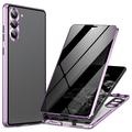 Samsung Galaxy S24 Magnetic Case with Tempered Glass - Privacy - Light Purple