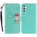 Samsung Galaxy S24 Owl Rhinestone Wallet Case