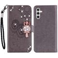 Samsung Galaxy S24 Owl Rhinestone Wallet Case