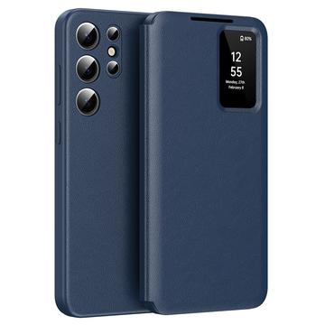 Samsung Galaxy S24 Ultra Smart Clear View Flip Case with Card Slot