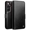 Samsung Galaxy S24+ Qialino Classic Wallet Leather Case - Black