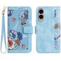 Samsung Galaxy S25 Edge Floral Wallet Case with Card Slots - Baby Blue