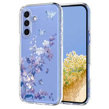 Samsung Galaxy S25 FE Floral Pattern TPU Case - Wisteria