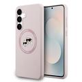 Samsung Galaxy S25 FE Karl Lagerfeld Double Heads Liquid Silicone MagSafe Case - Pink