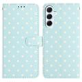 Samsung Galaxy S25 FE Polka Dot Pattern Wallet Case - Blue