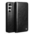 Samsung Galaxy S25 FE Qialino Classic Wallet Leather Case - Black