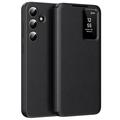 Samsung Galaxy S25 FE Smart Clear View Flip Case with Card Slot - Black