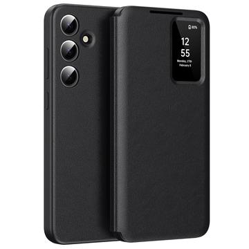 Samsung Galaxy S25 FE Smart Clear View Flip Case with Card Slot - Black