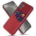 Samsung Galaxy S25 KSQ Case with Card Pocket - Red