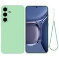 Samsung Galaxy S25 Liquid Silicone Case with Hand Strap - Green