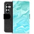 Samsung Galaxy S25+ Premium Wallet Case - Blue Marble