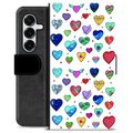 Samsung Galaxy S25+ Premium Wallet Case - Hearts