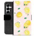 Samsung Galaxy S25+ Premium Wallet Case - Lemon Pattern