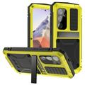 Samsung Galaxy S25 R-Just Premium Case with Kickstand & Tempered Glass Screen Protector - Yellow