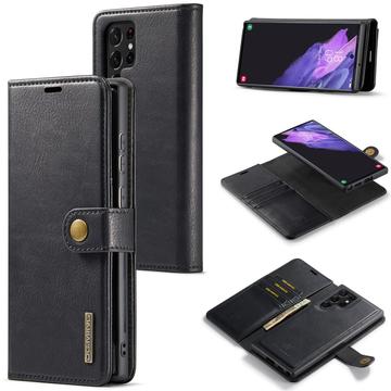 Samsung Galaxy S25 Ultra DG.Ming 2-in-1 Detachable Wallet Leather Case - Black