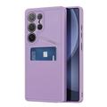 Samsung Galaxy S25 Ultra Dux Ducis Rafi II Magnetic Case with Kickstand and Card Slots - Purple