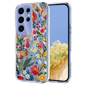 Samsung Galaxy S25 Ultra Floral Pattern TPU Case - Lilies