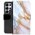 Samsung Galaxy S25 Ultra Premium Wallet Case - Elegant Marble