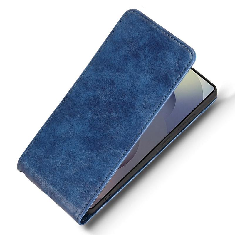 Samsung Galaxy S25 Ultra Vertical Flip Case with Card Slot - Dark Blue