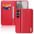 Samsung Galaxy S25+ Dux Ducis Hivo Wallet Leather Case - Red