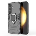 Samsung Galaxy S25+ Hybrid Case with Ring Holder - Black