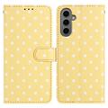 Samsung Galaxy S25+ Polka Dot Pattern Wallet Case - Yellow