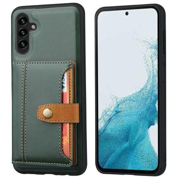 Samsung Galaxy S25+ Retro Style Case with Wallet - Green