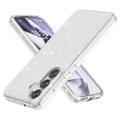 Samsung Galaxy S25+ Stylish Glitter Series Hybrid Case - White