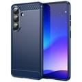 Samsung Galaxy S26/S26 Pro Brushed TPU Case - Carbon Fiber - Blue