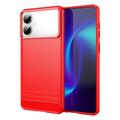 Samsung Galaxy S26 Edge Brushed TPU Case - Carbon Fiber - Red
