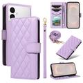 Samsung Galaxy S26 Edge Luxury Quilted Wallet Case - Purple