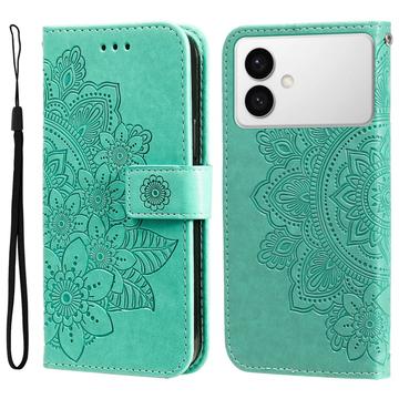Samsung Galaxy S26 Edge Mandala Series Wallet Case - Green
