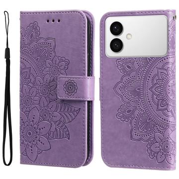 Samsung Galaxy S26 Edge Mandala Series Wallet Case - Purple