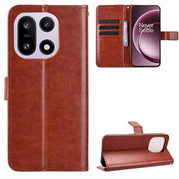 OnePlus 15 Wallet Case with Stand - Brown