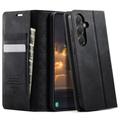Samsung Galaxy S26 FE Caseme 033 Calf Texture Wallet Case with RFID Blocking - Black
