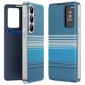 Samsung Galaxy S26 FE Checkered Pattern Smart View Flip Case with Card Slot - Blue