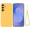 Samsung Galaxy S26 FE Liquid Silicone Case with Hand Strap - Yellow