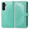 Samsung Galaxy S26 FE Mandala Wallet Case with Wrist Strap - Mint Green