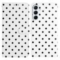 Samsung Galaxy S26 FE Polka Dot Pattern Wallet Case - White