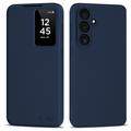 Samsung Galaxy S26 FE Tech-Protect Smart Clear View Flip Case with Card Slot - Navy Blue