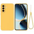 Samsung Galaxy S26/S26 Pro Liquid Silicone Case with Hand Strap - Yellow
